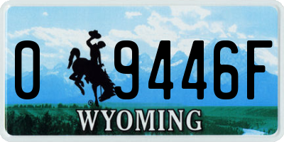 WY license plate 09446F