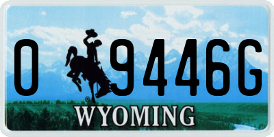 WY license plate 09446G