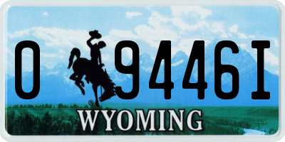 WY license plate 09446I