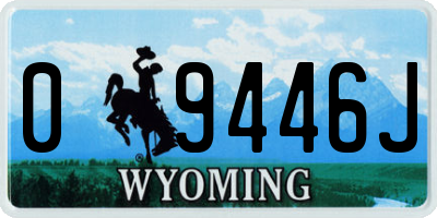 WY license plate 09446J