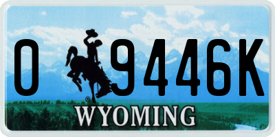 WY license plate 09446K