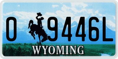 WY license plate 09446L