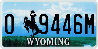 WY license plate 09446M