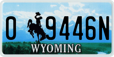 WY license plate 09446N