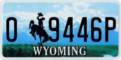 WY license plate 09446P