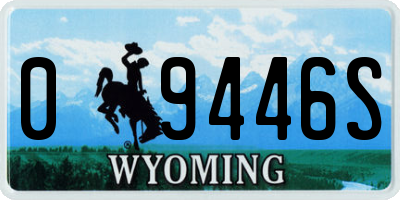 WY license plate 09446S