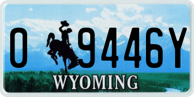 WY license plate 09446Y