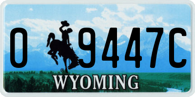 WY license plate 09447C