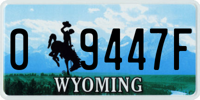 WY license plate 09447F