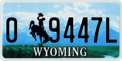 WY license plate 09447L