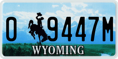 WY license plate 09447M