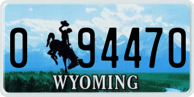 WY license plate 09447O