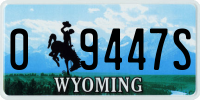 WY license plate 09447S