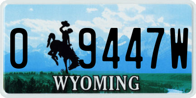 WY license plate 09447W