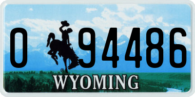 WY license plate 094486
