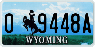WY license plate 09448A
