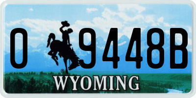 WY license plate 09448B