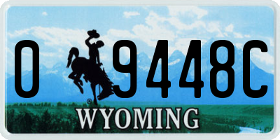 WY license plate 09448C