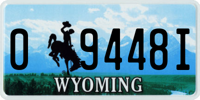 WY license plate 09448I
