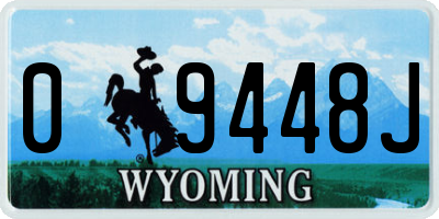 WY license plate 09448J