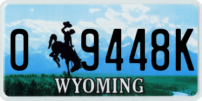 WY license plate 09448K