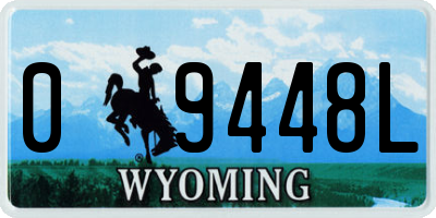WY license plate 09448L