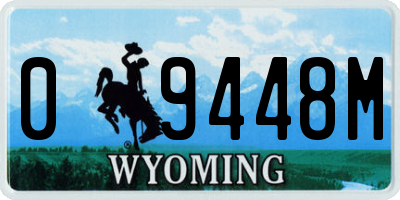 WY license plate 09448M