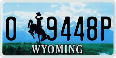 WY license plate 09448P
