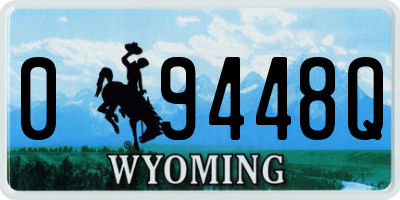 WY license plate 09448Q
