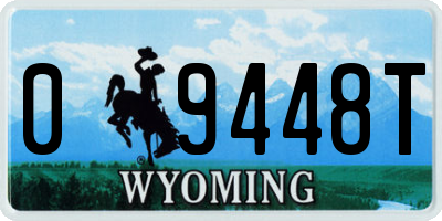 WY license plate 09448T