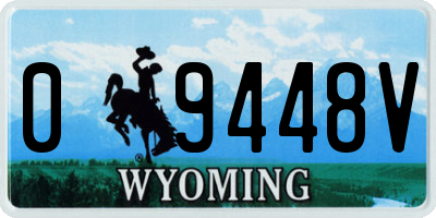 WY license plate 09448V