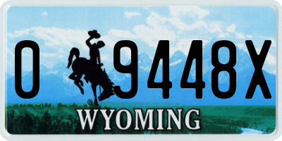WY license plate 09448X