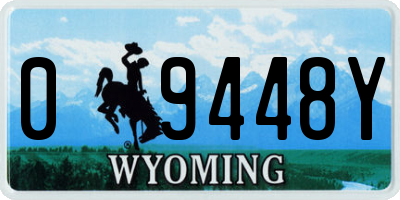WY license plate 09448Y