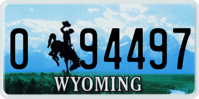 WY license plate 094497