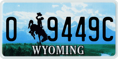 WY license plate 09449C