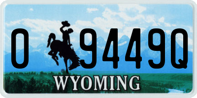WY license plate 09449Q