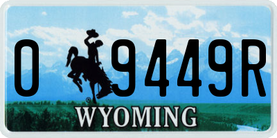 WY license plate 09449R