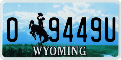WY license plate 09449U