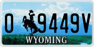WY license plate 09449V