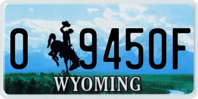 WY license plate 09450F
