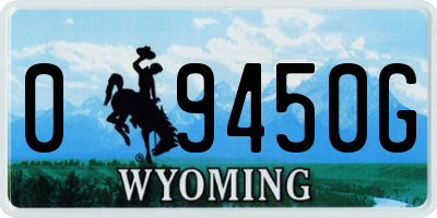WY license plate 09450G