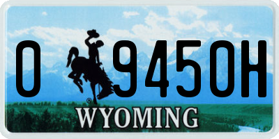 WY license plate 09450H