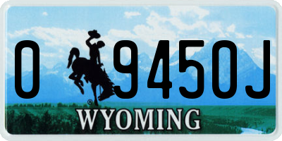 WY license plate 09450J