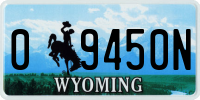 WY license plate 09450N