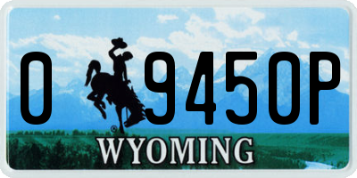 WY license plate 09450P