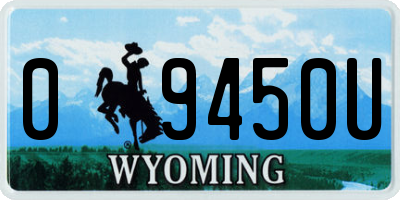 WY license plate 09450U