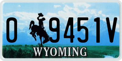 WY license plate 09451V