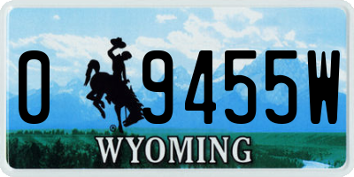 WY license plate 09455W