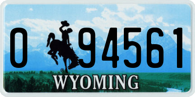 WY license plate 094561