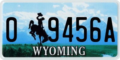 WY license plate 09456A